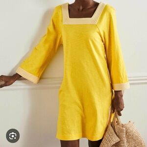 Boden Embroidered Trim Jersey Tunic or Swimsuit / Beach / Pool Cover-Up, Size 12